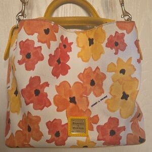 Dooney & Bourke Floral Shoulder Brenna Bag, EUC.